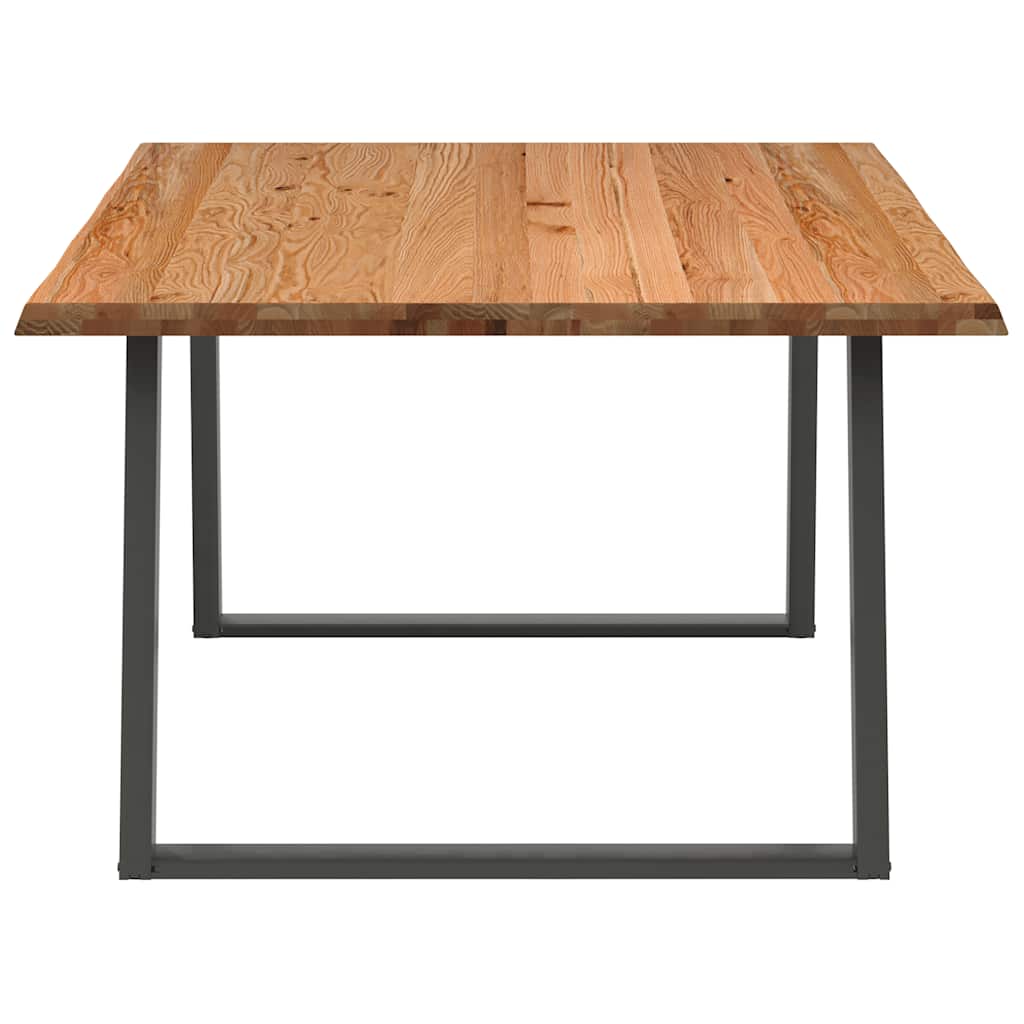 Table à Manger Industrielle en Bois de Chêne et Acier-La-Fabrique-Industrielle