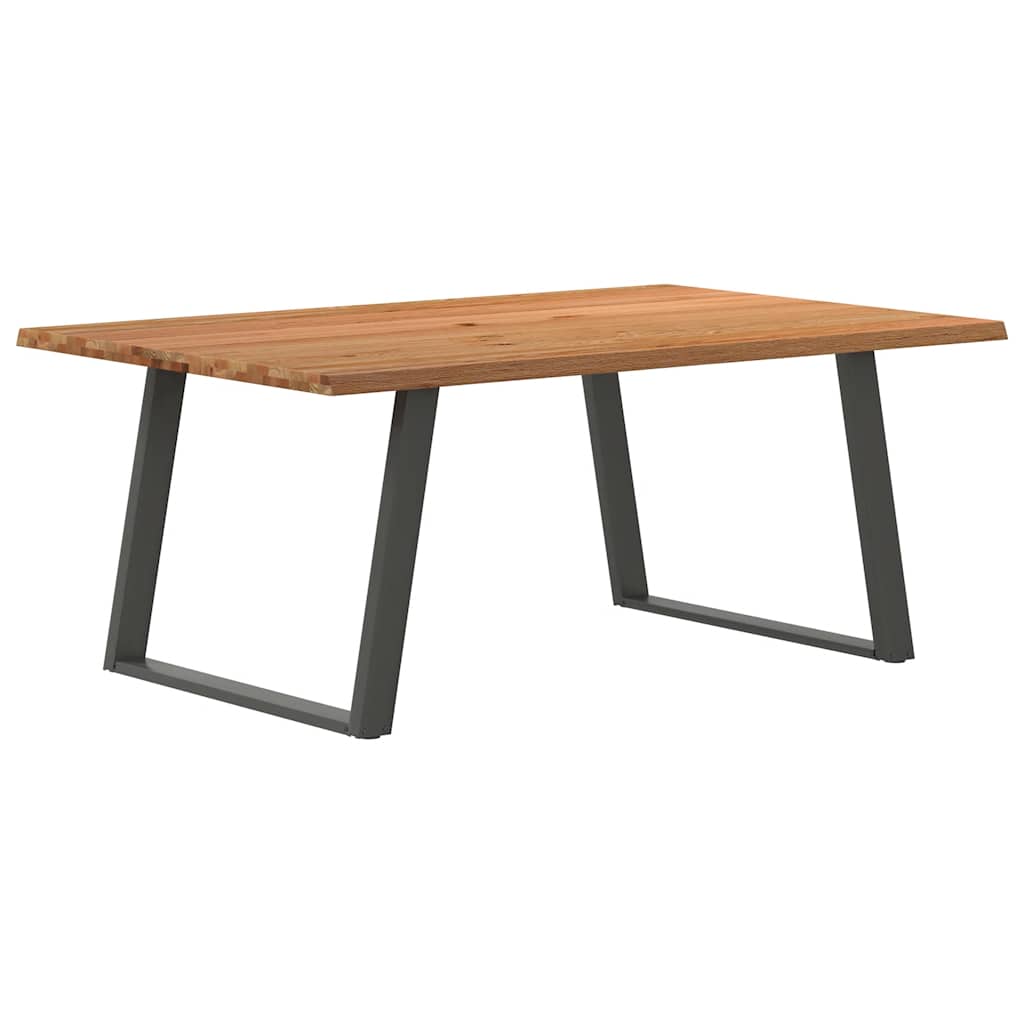 Table à Manger Industrielle en Bois de Chêne et Acier-La-Fabrique-Industrielle