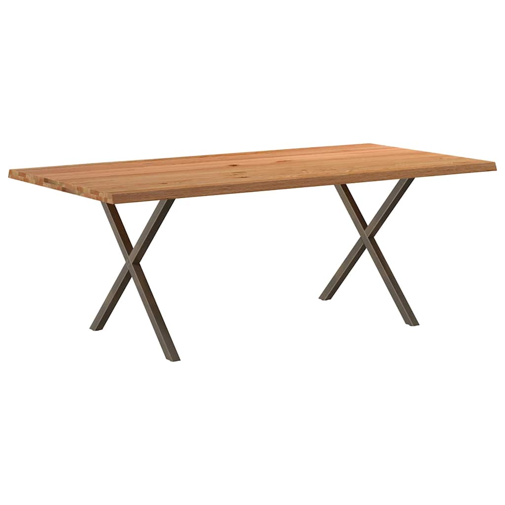 Table à Manger Industrielle en Bois et Acier-100 cm-200 cm-1-La-Fabrique-Industrielle
