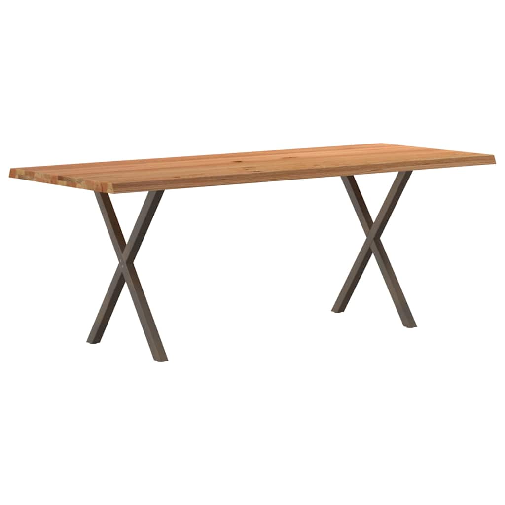 Table à Manger Industrielle en Bois et Acier-80 cm-200 cm-1-La-Fabrique-Industrielle