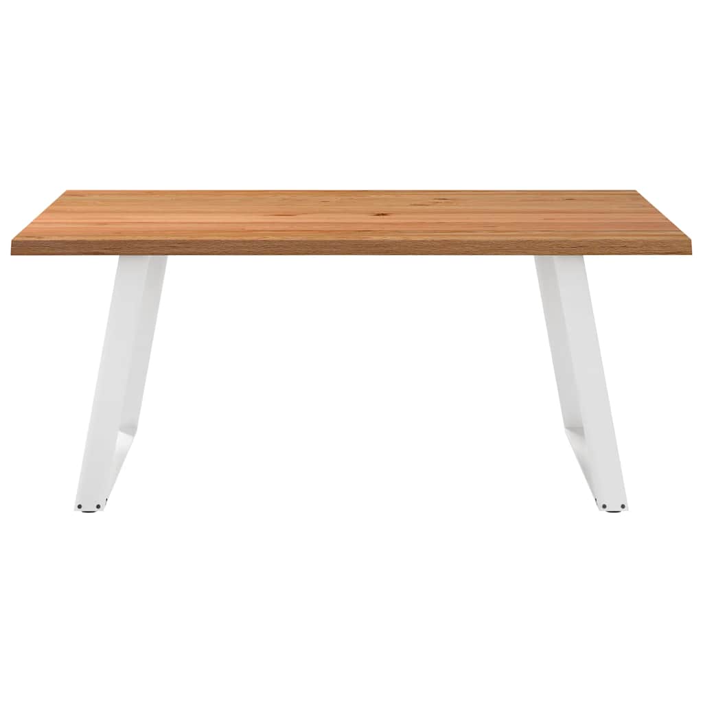Table à Manger Industrielle en Chêne et Pieds Blancs-La-Fabrique-Industrielle