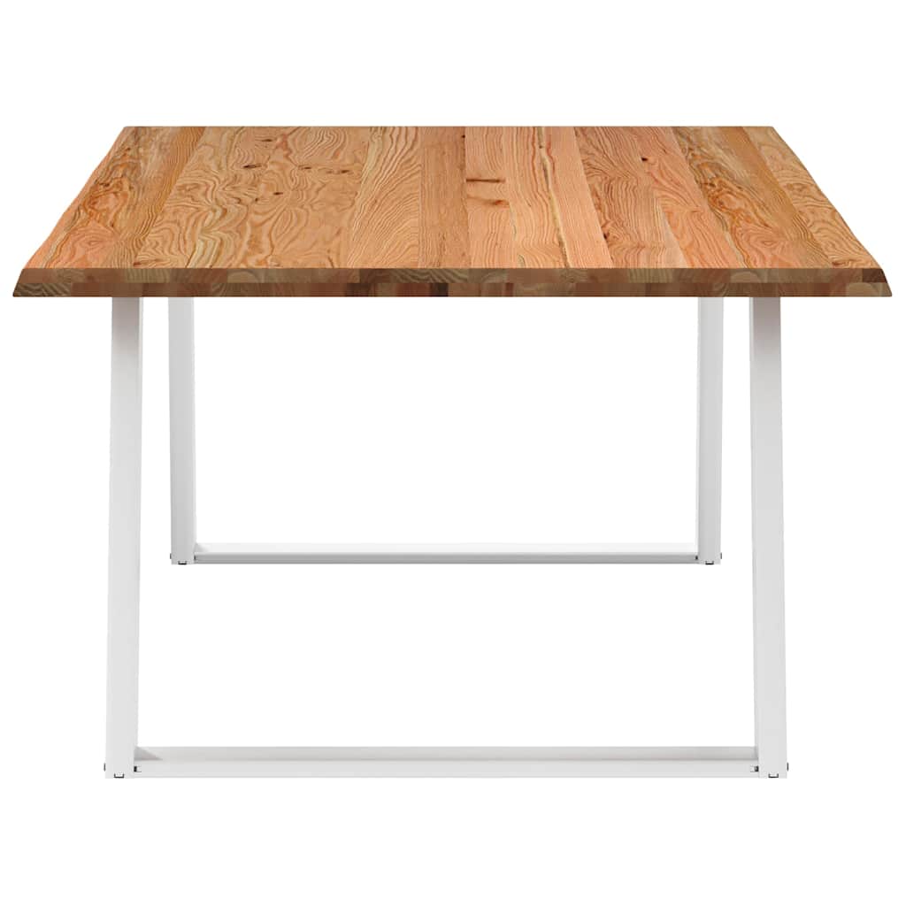 Table à Manger Industrielle en Chêne et Pieds Blancs-La-Fabrique-Industrielle