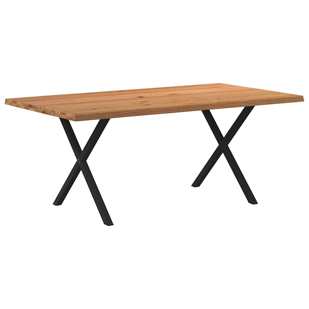 Table à Manger Moderne en Bois Massif et Métal-100 cm-180 cm-1-La-Fabrique-Industrielle