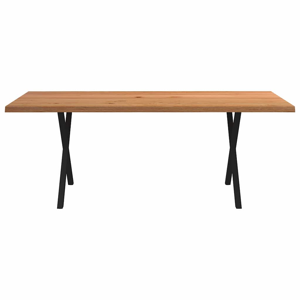 Table à Manger Moderne en Bois Massif et Métal-La-Fabrique-Industrielle