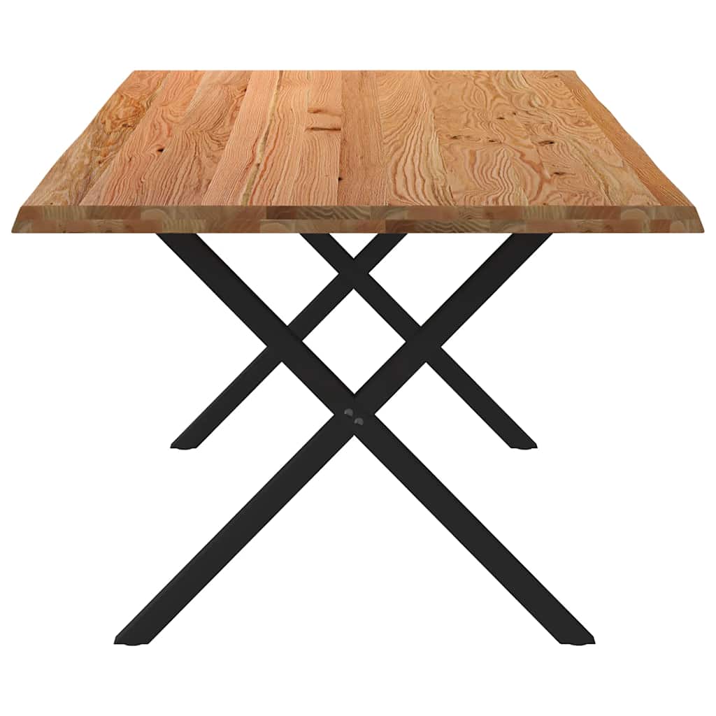 Table à Manger Moderne en Bois Massif et Métal-La-Fabrique-Industrielle