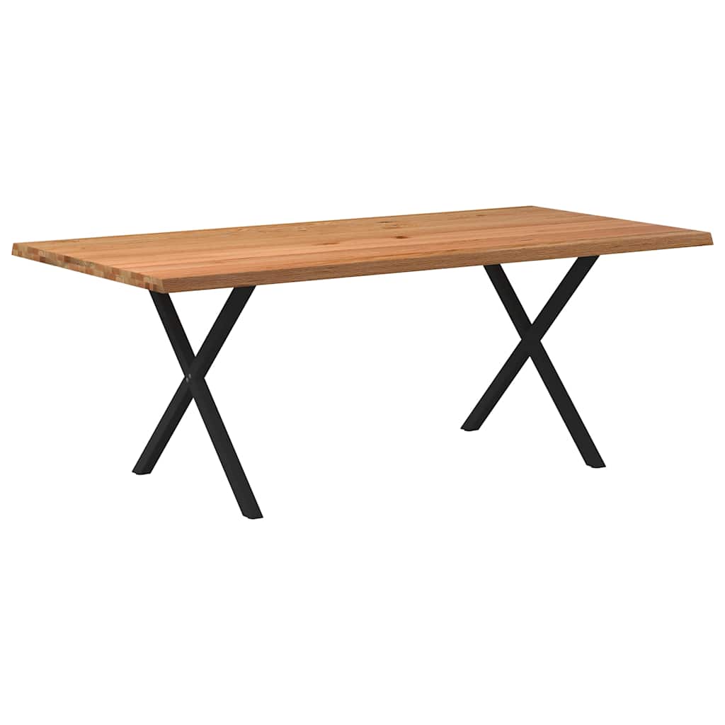 Table à Manger Moderne en Bois Massif et Métal-La-Fabrique-Industrielle