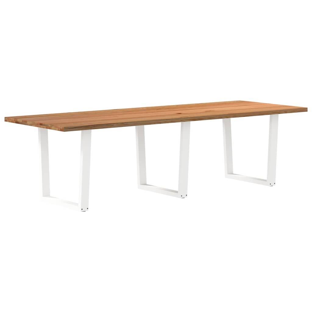 Table à Manger en Bois Massif Clair et Design Naturel-100 cm-280 cm-1-La-Fabrique-Industrielle