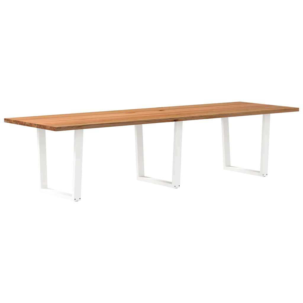 Table à Manger en Bois Massif Clair et Design Naturel-100 cm-320 cm-1-La-Fabrique-Industrielle