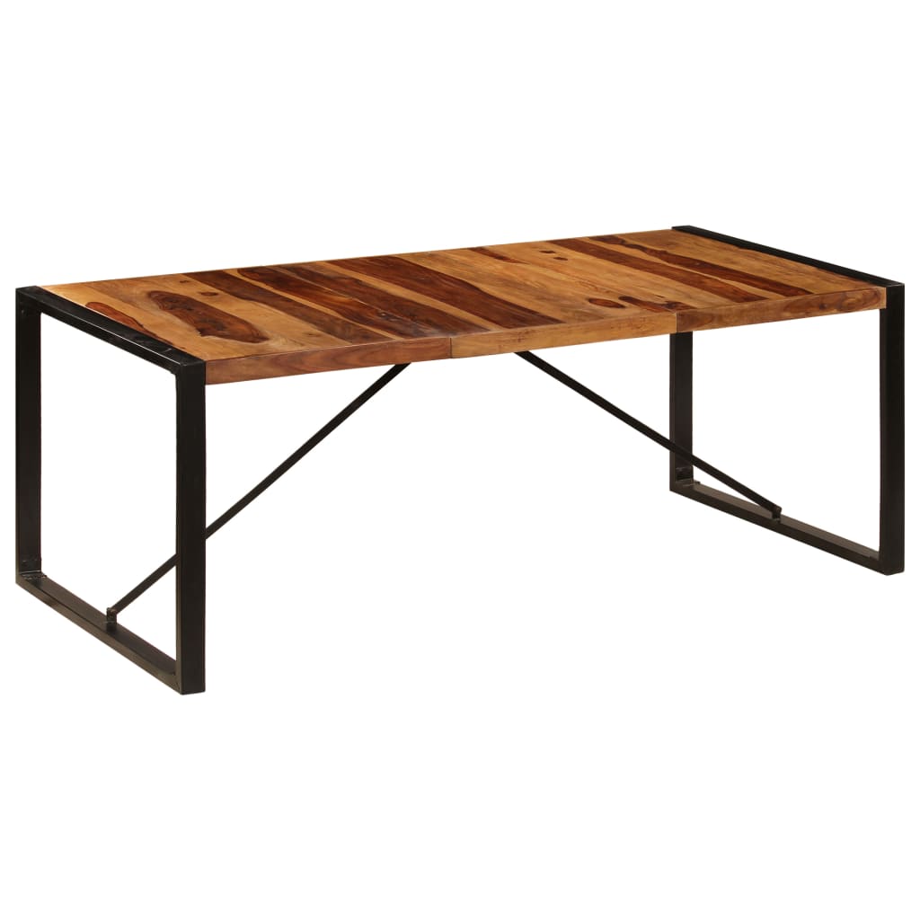Table à Manger en Bois Massif Recyclé et Coloré-bois de Sesham massif-1-200 x 100 x 75 cm-La-Fabrique-Industrielle