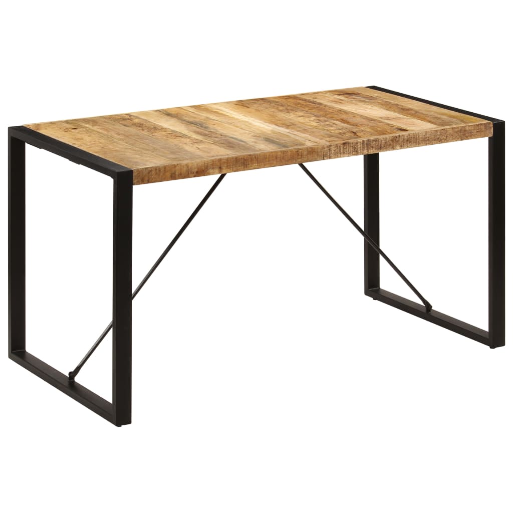 Table à Manger en Bois Massif Recyclé et Coloré-bois de manguier massif-1-140 x 70 x 75 cm-La-Fabrique-Industrielle