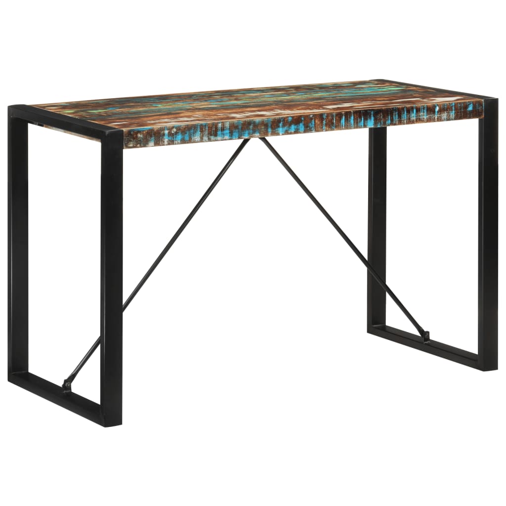 Table à Manger en Bois Massif Recyclé et Coloré-La-Fabrique-Industrielle