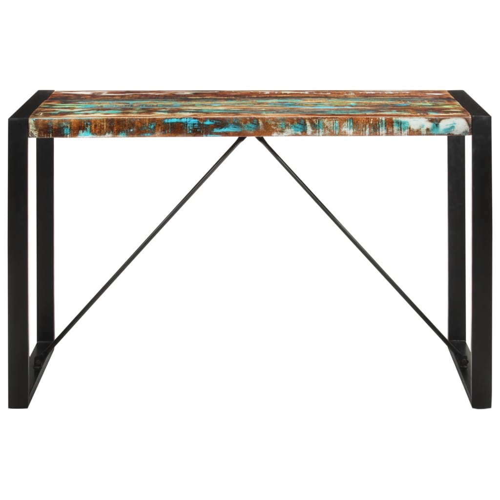 Table à Manger en Bois Massif Recyclé et Coloré-La-Fabrique-Industrielle
