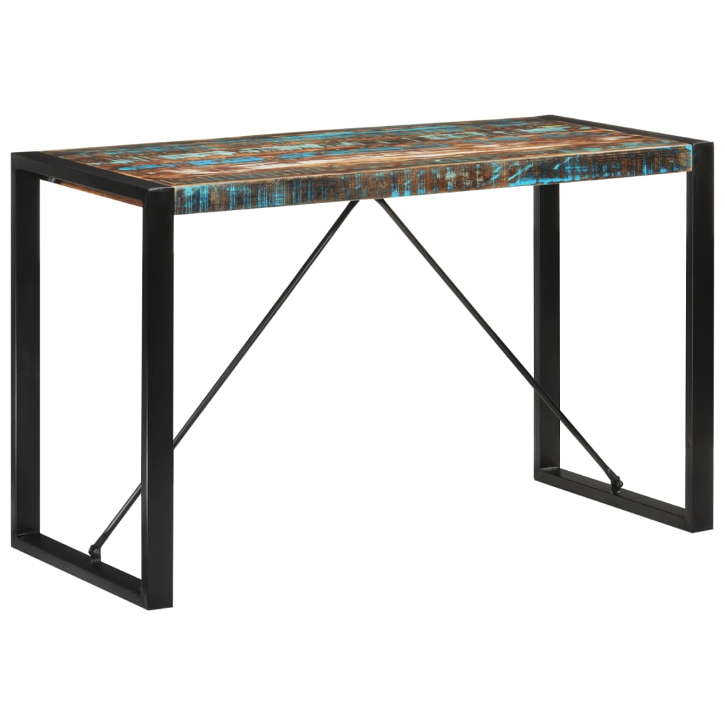 Table à Manger en Bois Massif Recyclé et Coloré-La-Fabrique-Industrielle