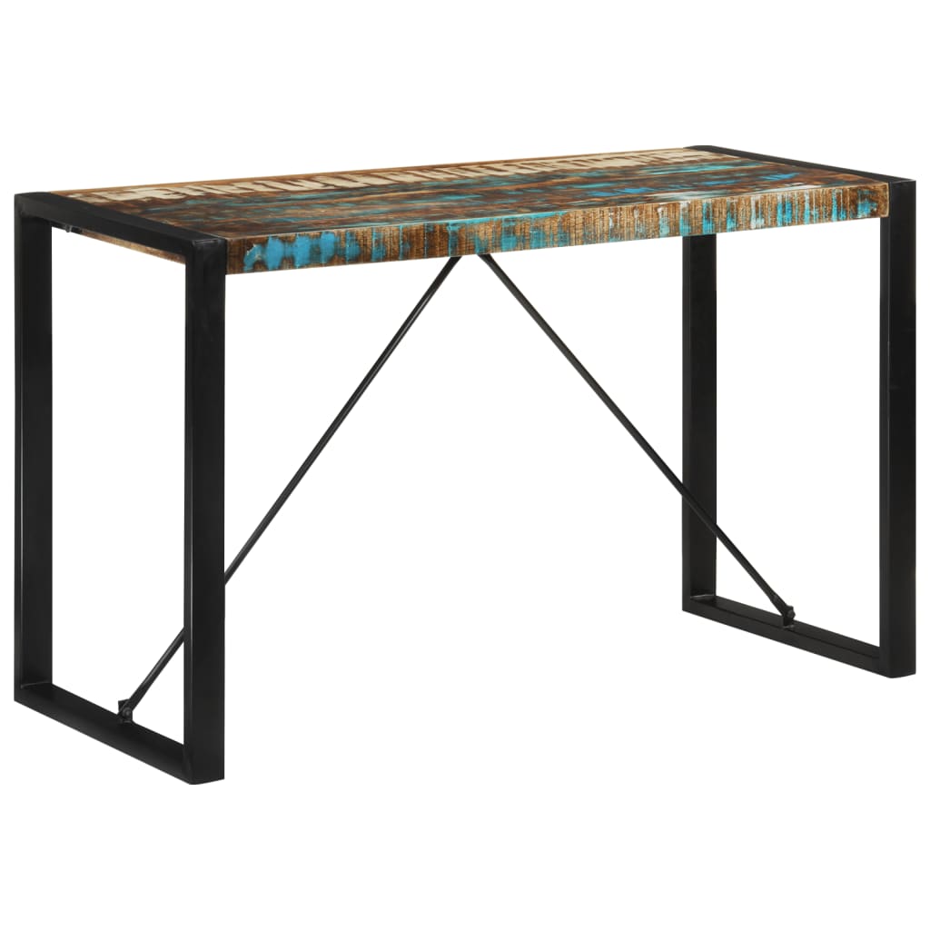 Table à Manger en Bois Massif Recyclé et Coloré-La-Fabrique-Industrielle