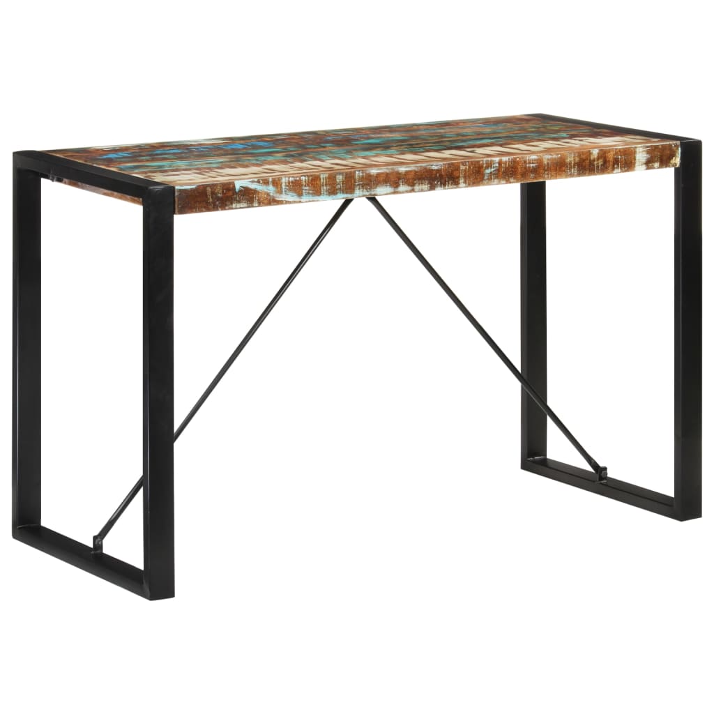 Table à Manger en Bois Massif Recyclé et Coloré-La-Fabrique-Industrielle