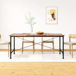 Table à Manger en Bois Massif Rustique-Marron foncé-1-180 x 90 x 76 cm-La-Fabrique-Industrielle
