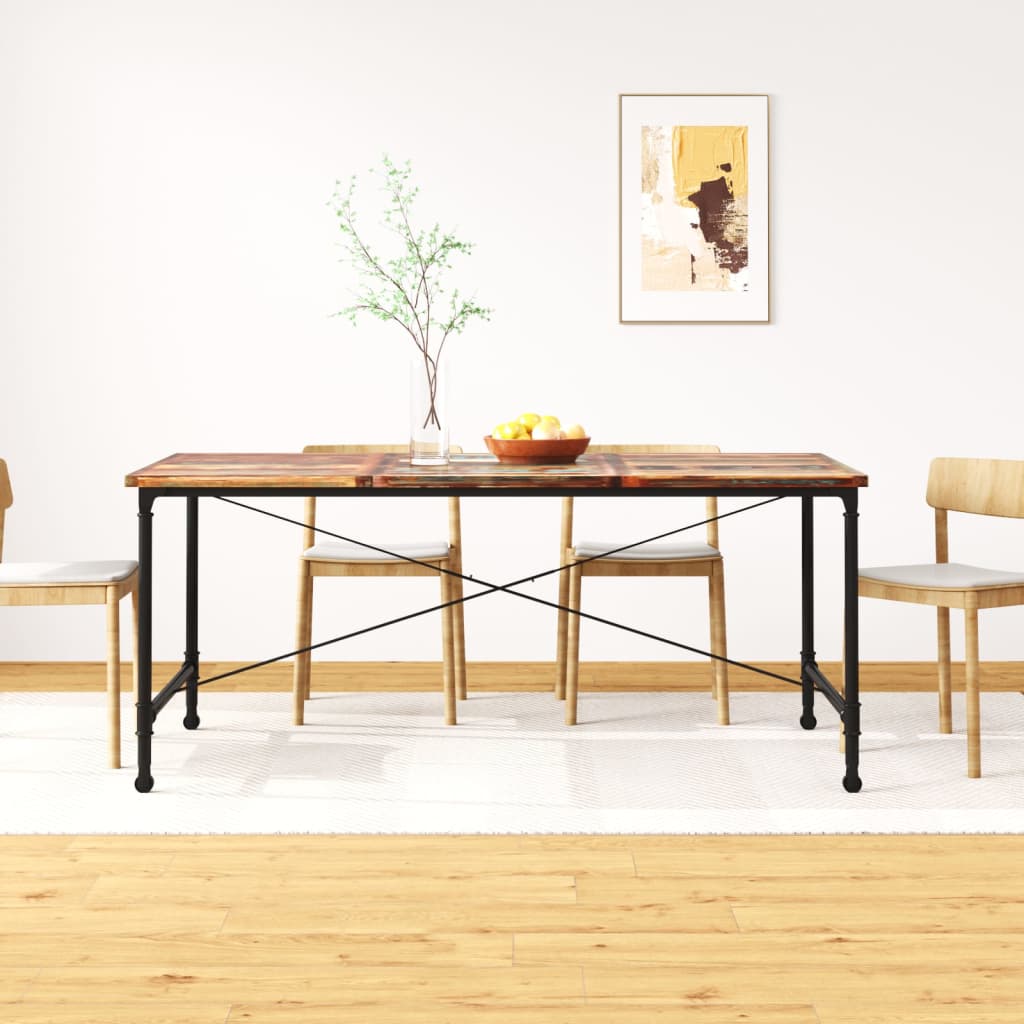 Table à Manger en Bois Massif Rustique-Marron foncé-1-180 x 90 x 76 cm-La-Fabrique-Industrielle