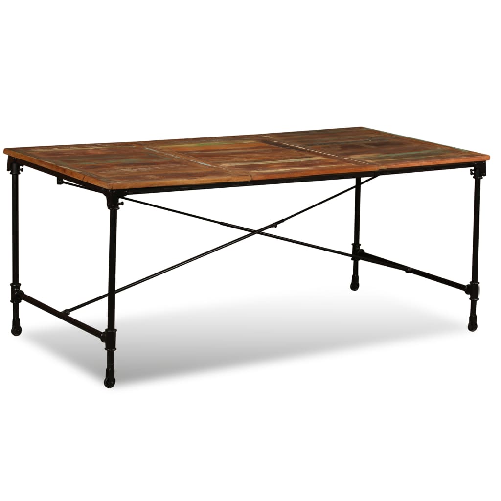 Table à Manger en Bois Massif Rustique-La-Fabrique-Industrielle