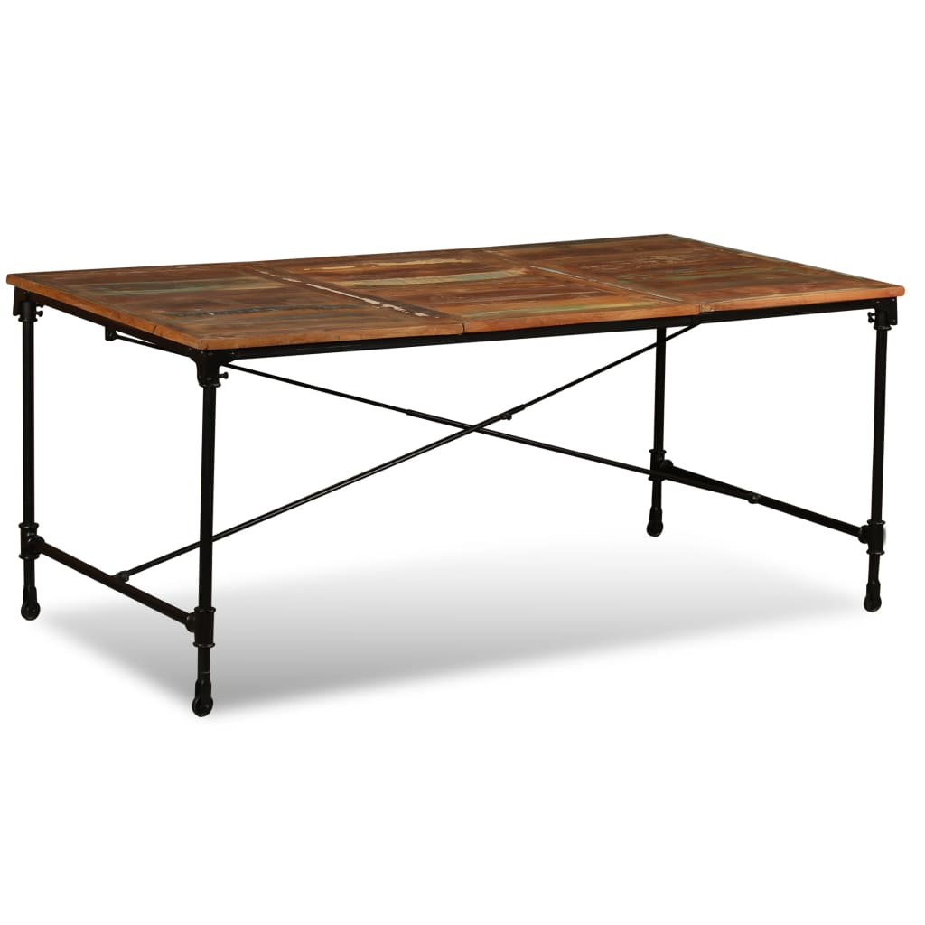 Table à Manger en Bois Massif Rustique-La-Fabrique-Industrielle