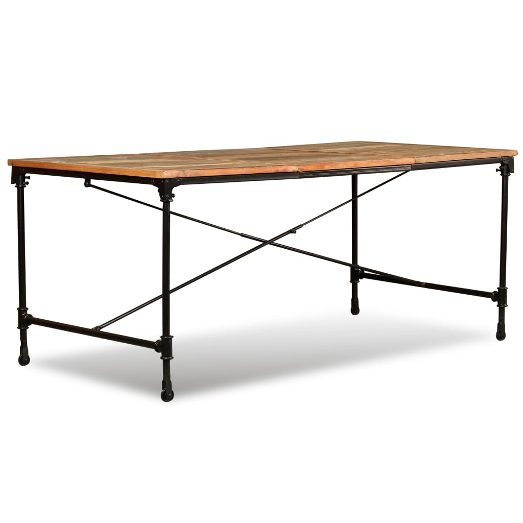 Table à Manger en Bois Massif Rustique-La-Fabrique-Industrielle