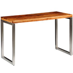 Table à Manger en Bois Massif et Acier-Bois d'acacia massif-1-La-Fabrique-Industrielle