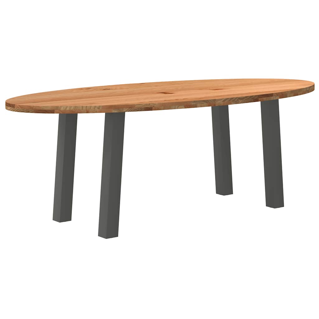 Table à Manger en Bois Massif et Pieds Métal Noir-Anthracite-1-220 x 100 x 74 cm-La-Fabrique-Industrielle