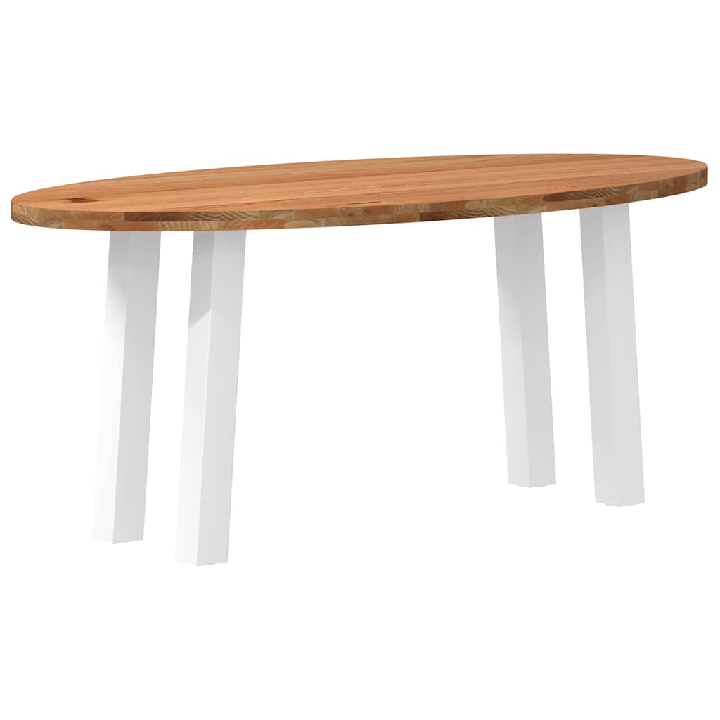 Table à Manger en Bois Massif et Pieds Métal Noir-Blanc-1-180 x 90 x 74 cm-La-Fabrique-Industrielle