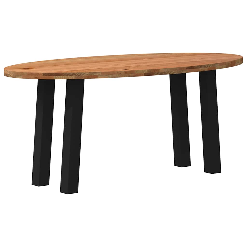 Table à Manger en Bois Massif et Pieds Métal Noir-Noir-1-180 x 90 x 74 cm-La-Fabrique-Industrielle