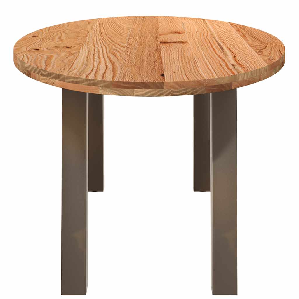 Table à Manger en Bois Massif et Pieds Métal Noir-La-Fabrique-Industrielle