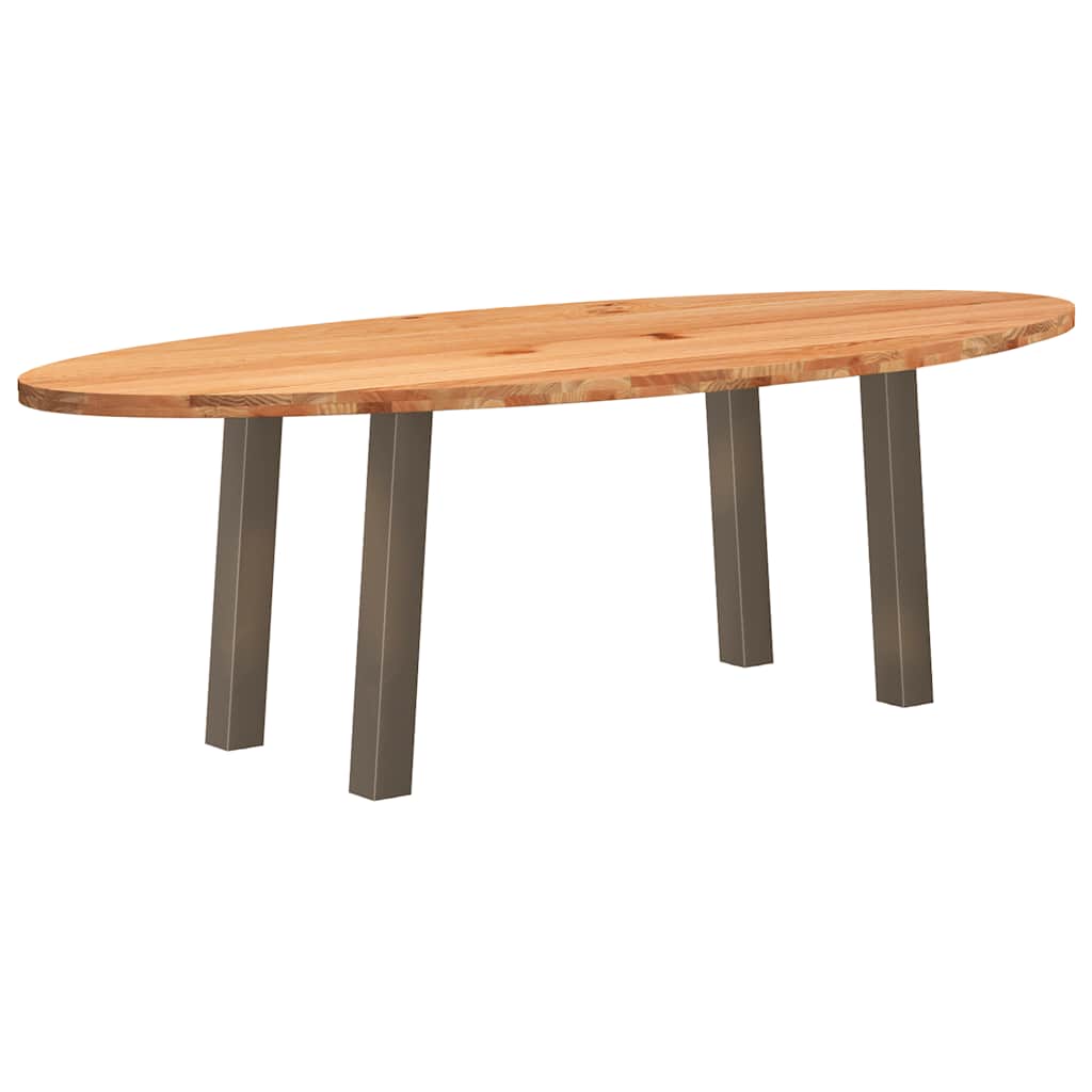 Table à Manger en Bois Massif et Pieds Métal Noir-La-Fabrique-Industrielle