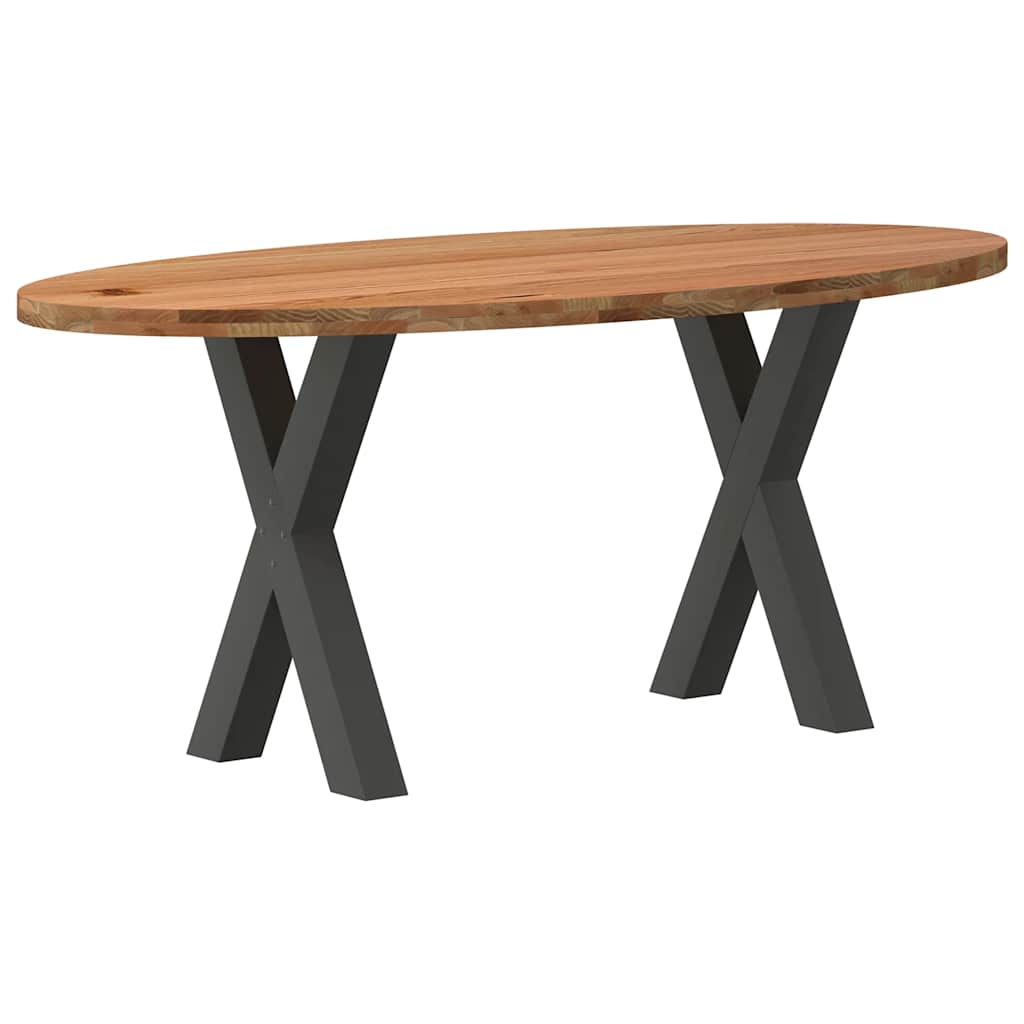 Table à Manger en Bois et Pieds en Croix-Anthracite-1-180 x 90 x 74 cm-La-Fabrique-Industrielle