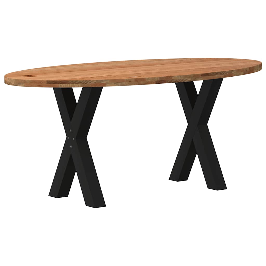 Table à Manger en Bois et Pieds en Croix-Noir-1-180 x 90 x 74 cm-La-Fabrique-Industrielle