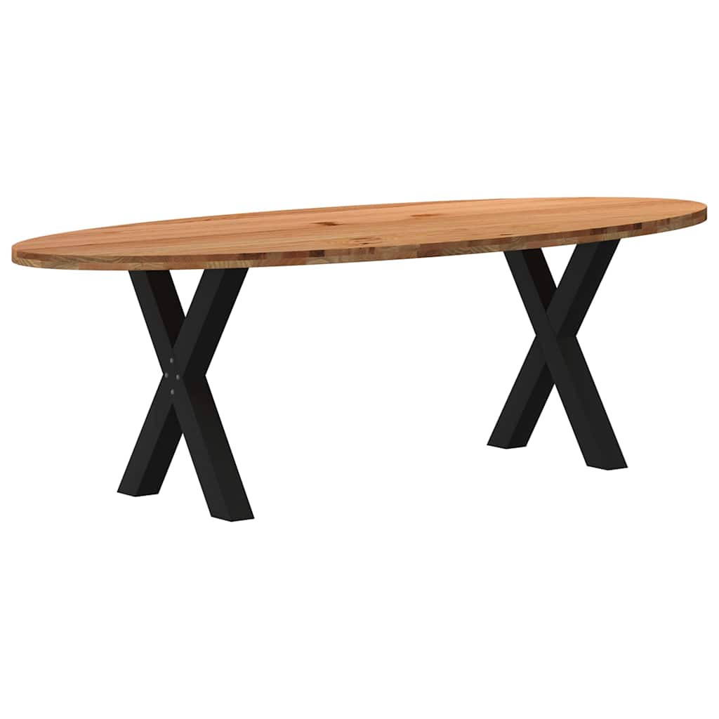 Table à Manger en Bois et Pieds en Croix-Noir-1-240 x 100 x 74 cm-La-Fabrique-Industrielle