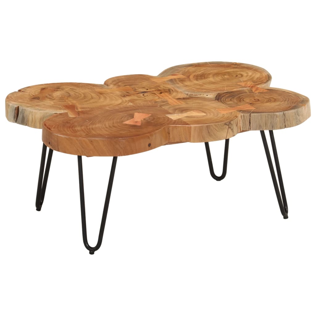 Table basse Plateau en bois et Pieds en Métal-1-83 x 54 x 36 cm-La-Fabrique-Industrielle