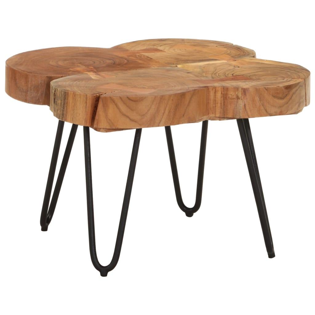 Table basse Plateau en bois et Pieds en Métal-La-Fabrique-Industrielle
