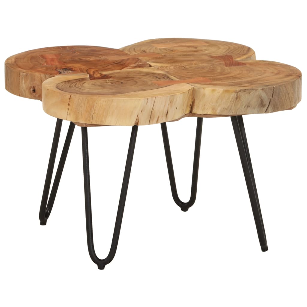 Table basse Plateau en bois et Pieds en Métal-La-Fabrique-Industrielle