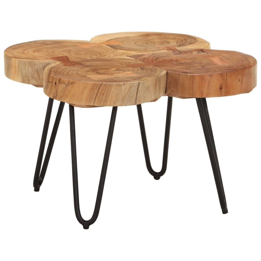 Table basse Plateau en bois et Pieds en Métal-La-Fabrique-Industrielle