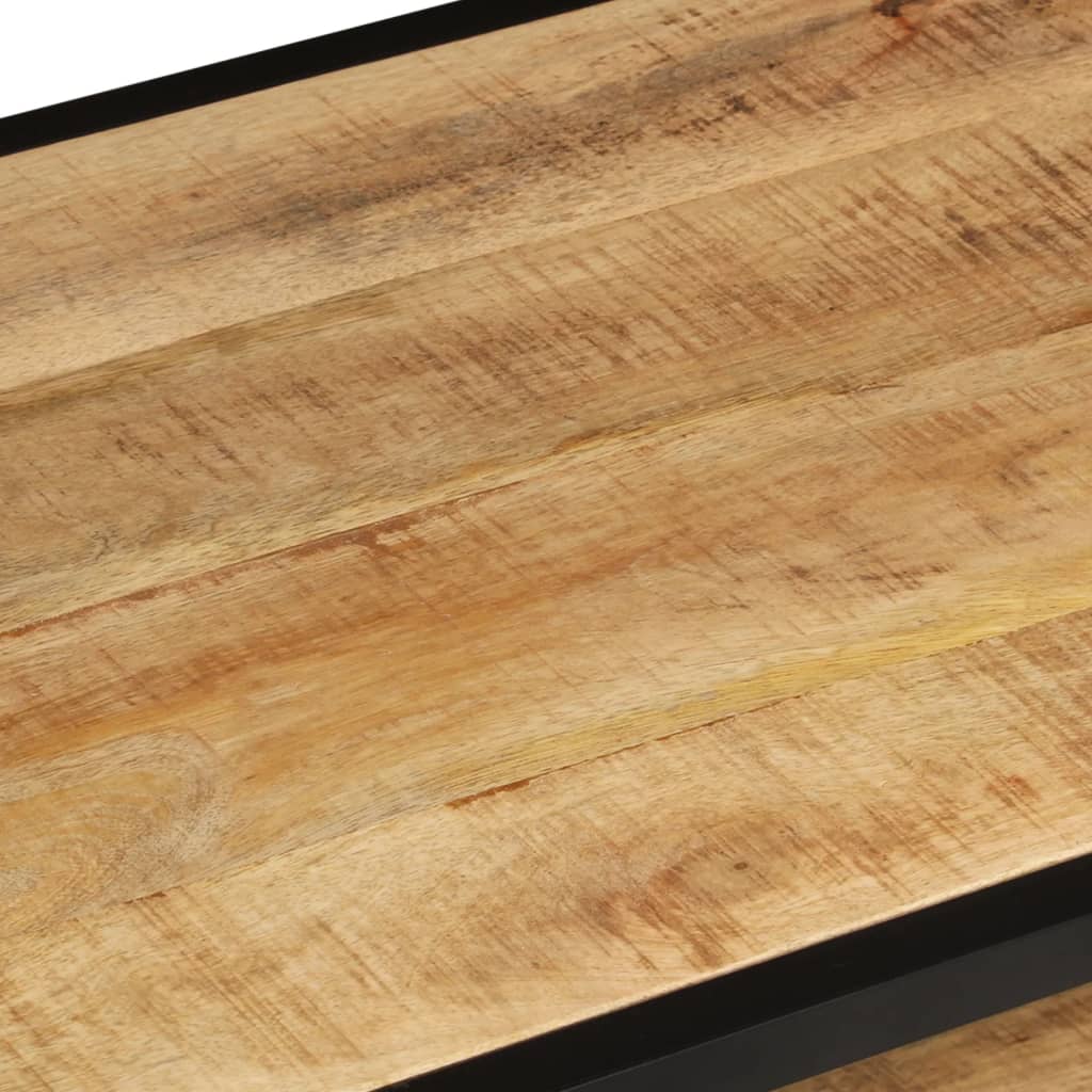 Table basse en bois et fer Double Plateau-La-Fabrique-Industrielle