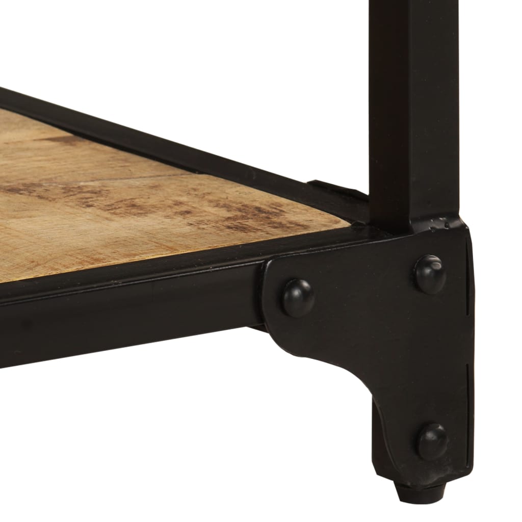Table basse en bois et fer Double Plateau-La-Fabrique-Industrielle