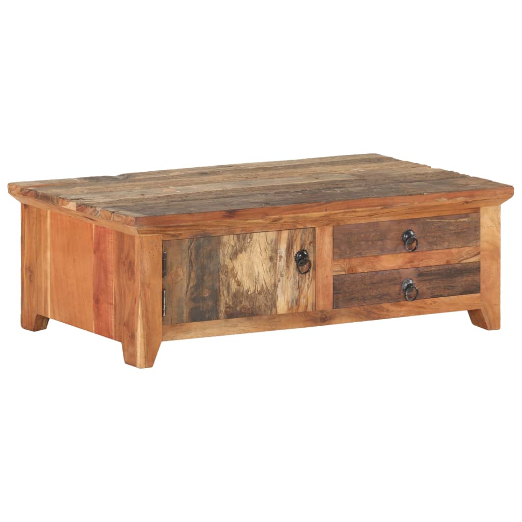 Table basse en bois massif d'acacia clair-La-Fabrique-Industrielle