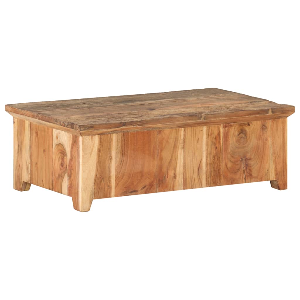 Table basse en bois massif d'acacia clair-La-Fabrique-Industrielle