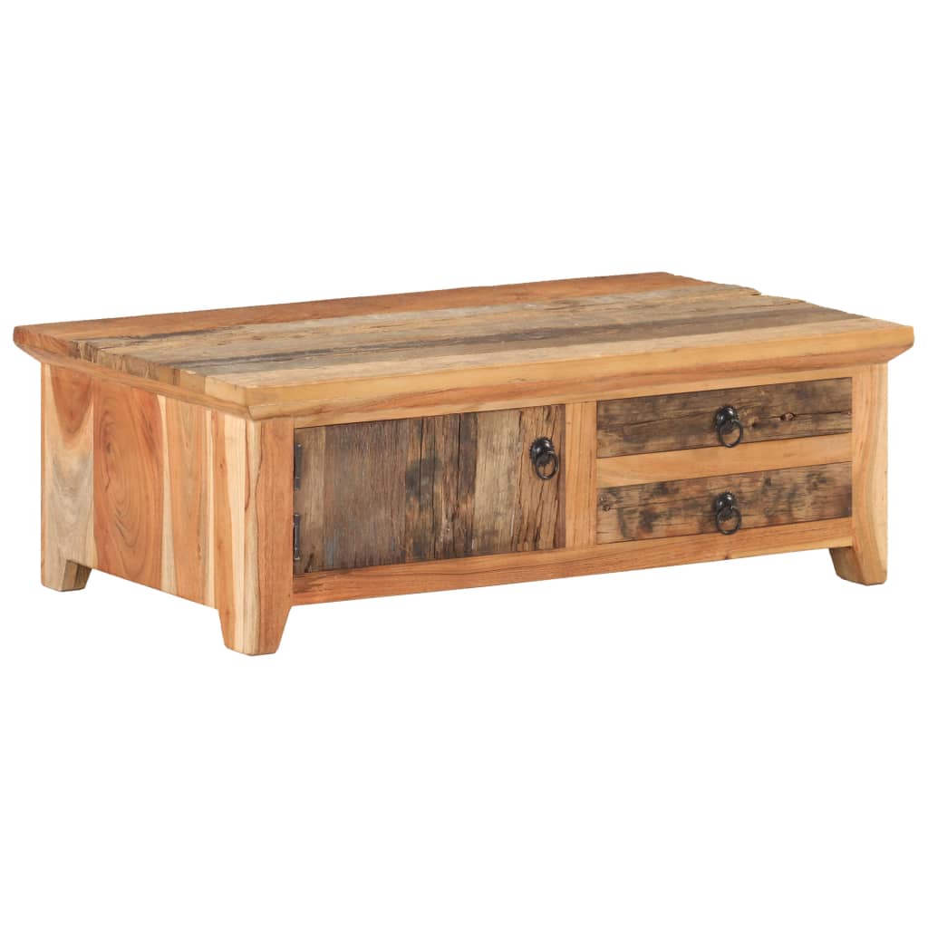 Table basse en bois massif d'acacia clair-La-Fabrique-Industrielle