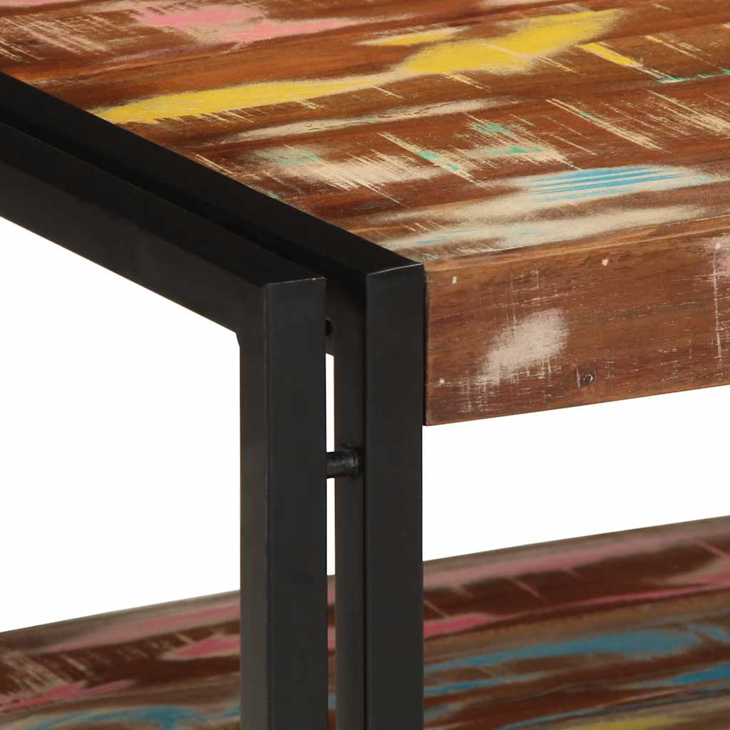 Table basse en bois multicolore et chêne fumé-La-Fabrique-Industrielle