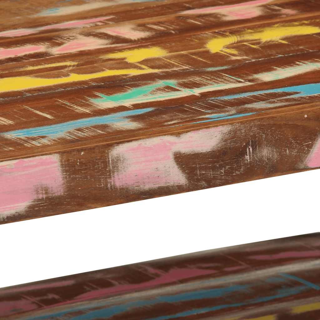Table basse en bois multicolore et chêne fumé-La-Fabrique-Industrielle