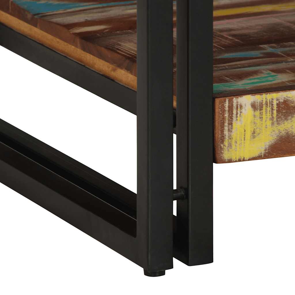 Table basse en bois multicolore et chêne fumé-La-Fabrique-Industrielle