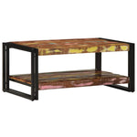Table basse en bois multicolore et chêne fumé-La-Fabrique-Industrielle