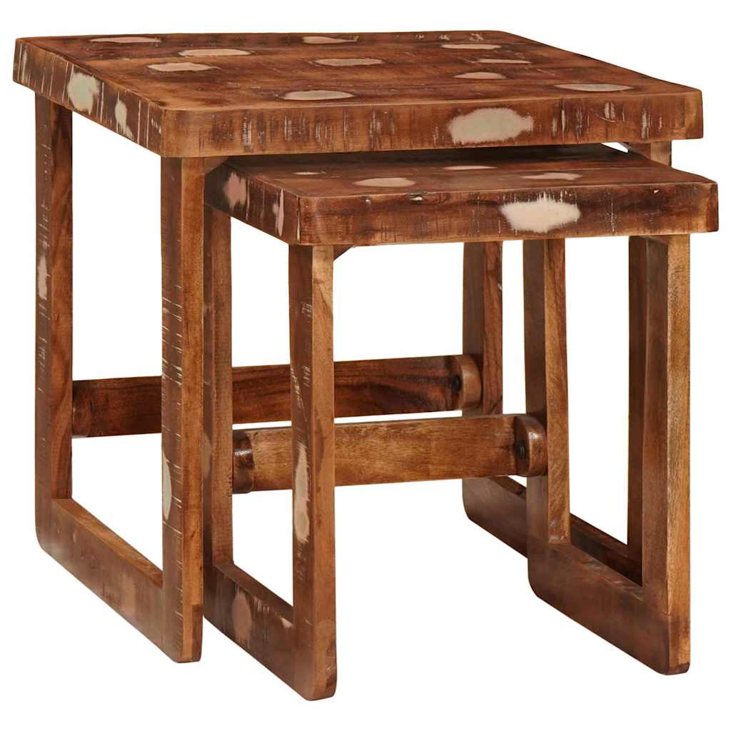 Table d'Appoint 50X50 en Bois de Manguier Massif-La-Fabrique-Industrielle