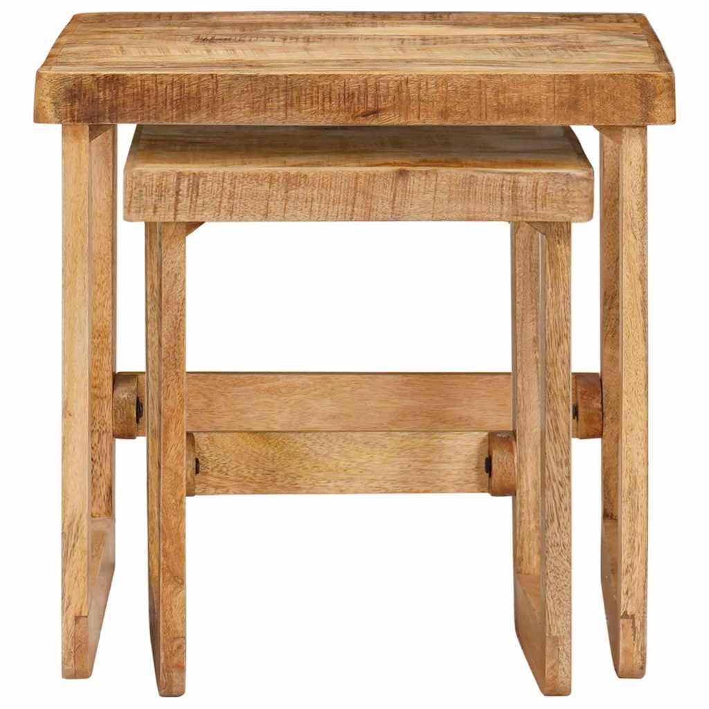 Table d'Appoint 50X50 en Bois de Manguier Massif-La-Fabrique-Industrielle