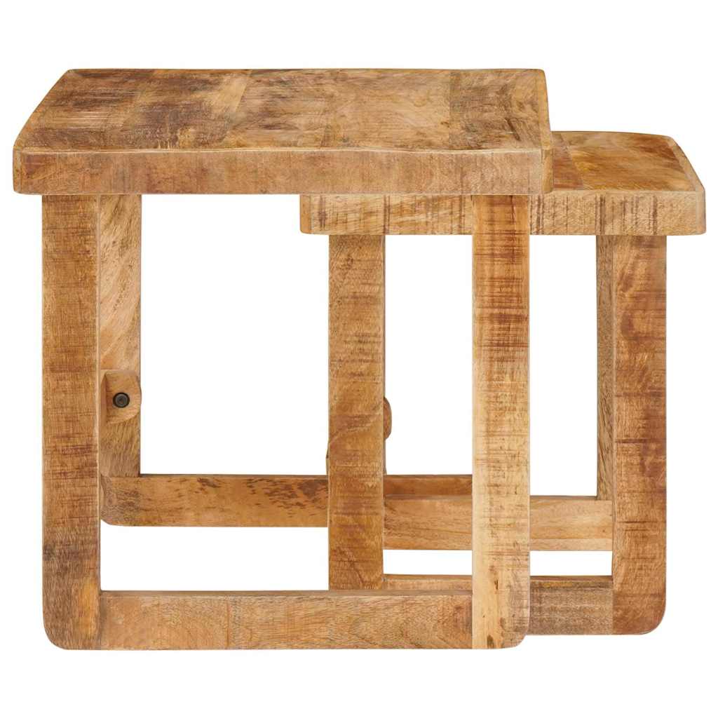Table d'Appoint 50X50 en Bois de Manguier Massif-La-Fabrique-Industrielle