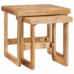 Table d'Appoint 50X50 en Bois de Manguier Massif-La-Fabrique-Industrielle